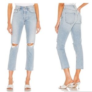 AGOLDE Riley High Rise Cropped Jeans - size 25